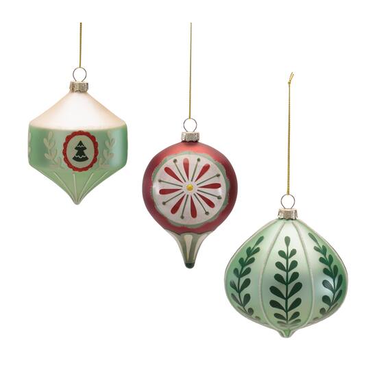 Melrose Glass Ornaments Set